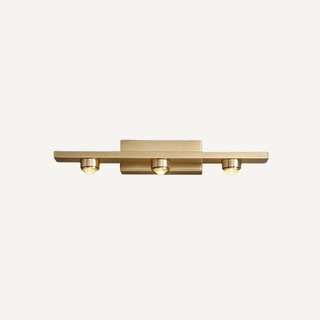 Modern Linear Brass LED Picture Display Reading Wall Light Fixture | Velmora