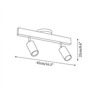 Adjustable Walnut Wood LED Ceiling Spotlight | Veradorn