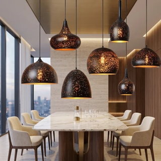 Vintage Perforated Iron Pendant Light Fixture | Orivelle
