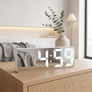 LED Mirror Display Digital Alarm Clock With Snooze | Brookfield