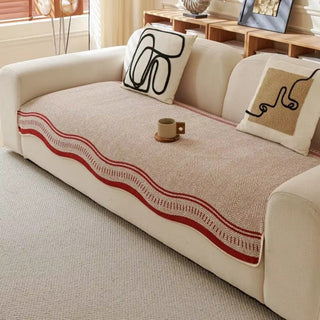 Non Slip Herringbone Chenille Sofa Cover | Velmira