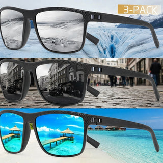 Polarized Sunglasses Set Of 3 With UV400 Protection And Glare Reduction | Whitman