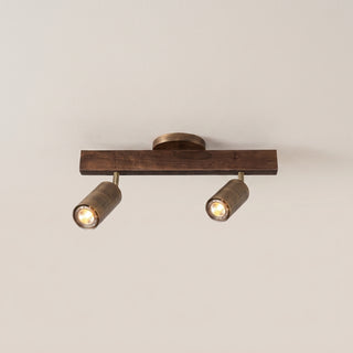 Adjustable Walnut Wood LED Ceiling Spotlight | Veradorn