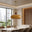 Walnut Color & Brown Glass