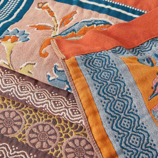 Cotton Jacquard Throw Blanket for Sofa Bed Decor | Riverton