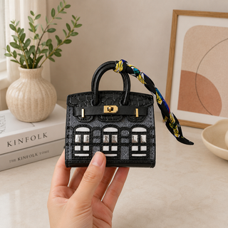 Mini Handbag Bag Charm With Platinum Finish | Crestview