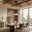 Walnut Color & White Imitation Alabaster