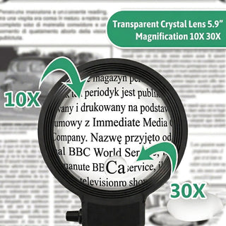 LED Full Page Magnifying Lamp with Adjustable Gooseneck and Dual Magnification | Danvers