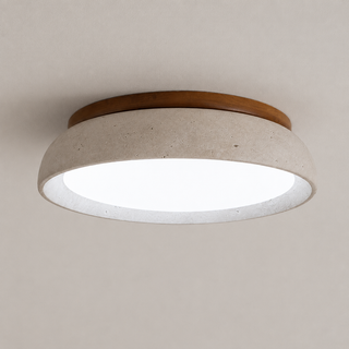 Piedra Travertine Stone Round Ceiling Light | Terra