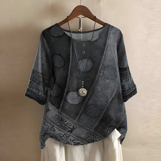 Women Blouse | Floral Embroidery | Loose Fit | Summer