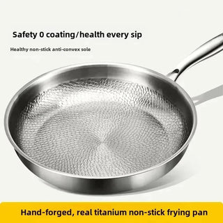 Pure Titanium Non Stick Frying Pan With Even Heat Distribution For Cooking And Hand Washing | Whitaker