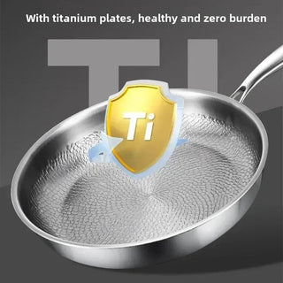 Pure Titanium Non Stick Frying Pan With Even Heat Distribution For Cooking And Hand Washing | Whitaker