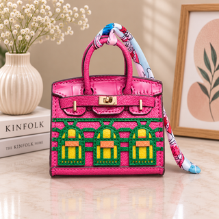 Mini Handbag Bag Charm With Platinum Finish | Crestview