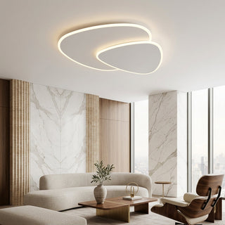 Modern Overlapping Oval LED Flush Mount Ceiling Light Fixture | Aerivon
