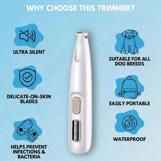 Quiet USB Rechargeable Pet Trimmer with LED Light for Dogs and Cats | Harmon