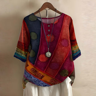 Women Blouse | Floral Embroidery | Loose Fit | Summer