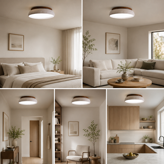 Piedra Travertine Stone Round Ceiling Light | Terra