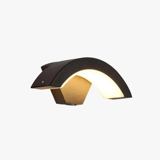 Curved LED Motion Sensor Outdoor Wall Light Fixture | Arvenza