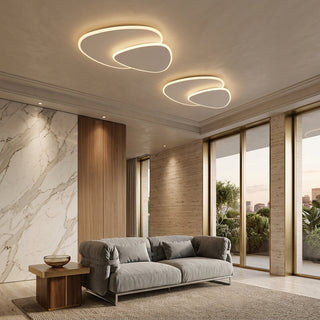 Modern Overlapping Oval LED Flush Mount Ceiling Light Fixture | Aerivon