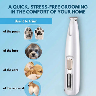 Quiet USB Rechargeable Pet Trimmer with LED Light for Dogs and Cats | Harmon