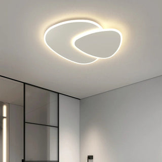 Modern Overlapping Oval LED Flush Mount Ceiling Light Fixture | Aerivon