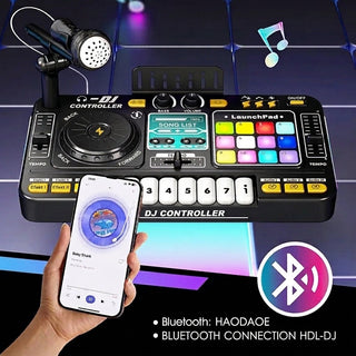 Educational DJ Mixer Toy for Kids with Microphone and Interactive Music Controls | Hawkes