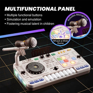 Educational DJ Mixer Toy for Kids with Microphone and Interactive Music Controls | Hawkes