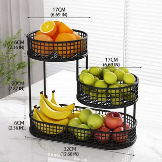 Multi Tier Stainless Steel Fruit Storage Basket | Hudson