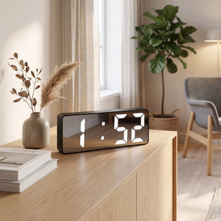 LED Mirror Display Digital Alarm Clock With Snooze | Brookfield