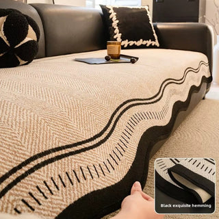 Non Slip Herringbone Chenille Sofa Cover | Velmira