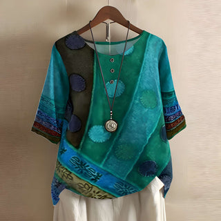 Women Blouse | Floral Embroidery | Loose Fit | Summer