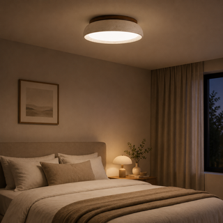 Piedra Travertine Stone Round Ceiling Light | Terra