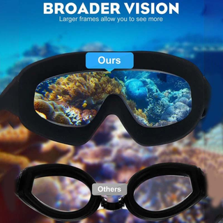 Wide View Swim Goggles With Anti Fog Coating And Adjustable Silicone Strap | Stanton