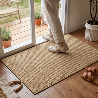 Natural Jute Doormat With Durable Material And Machine Washable Non-Slip Design | Porter