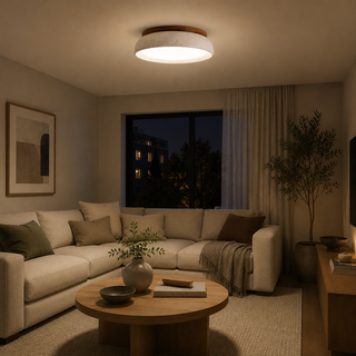 Piedra Travertine Stone Round Ceiling Light | Terra