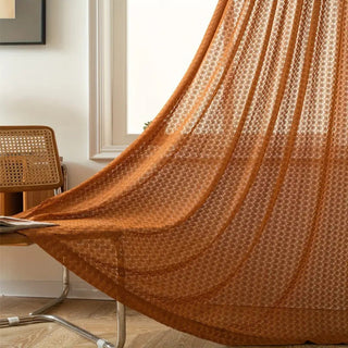 Rustic Sheer Window Curtain Panel For Interior Spaces | Willowra