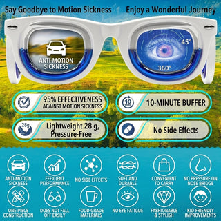 Kids Motion Sickness Glasses Ultra Light Travel | Barton